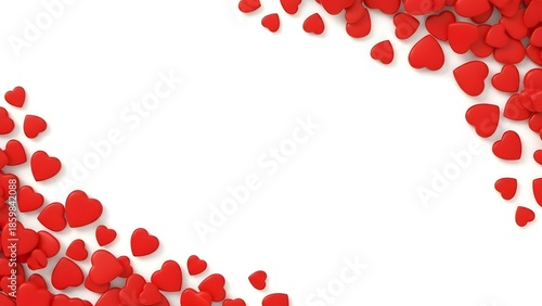 Red hearts at corners with copy spaces - valentine's day