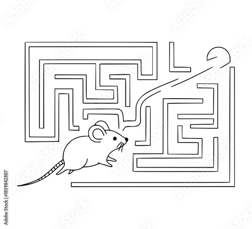 Mouse escaping maze