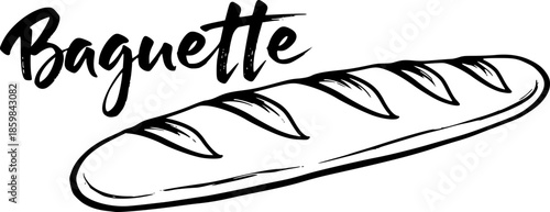 Baguette with Brush Stroke Text
