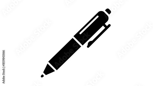 Black Pen Illustration with Clip.