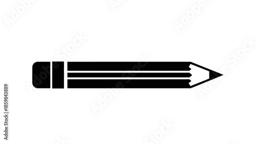 Black Pencil with Sharp Pointed Tip.