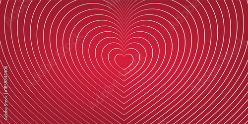 Concentric Heart Shapes Forming a Romantic Background Pattern.