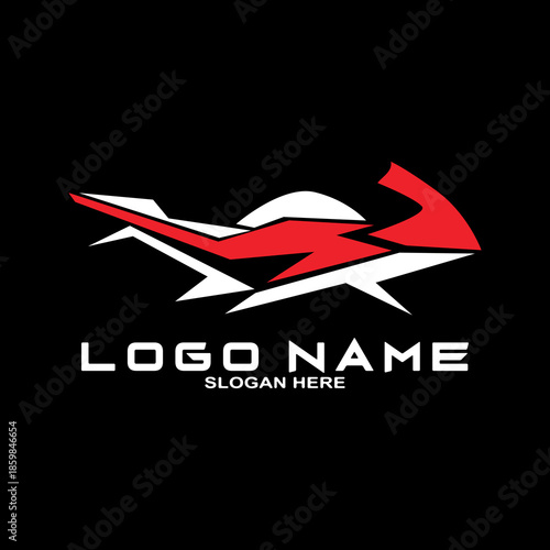 Motorsport logo template, Perfect logo for racing team, motorbike, motorbike community, motorbike modern logo concept.