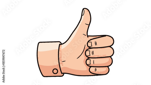 Hand Giving Thumbs Up Sign.
