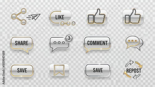 Social media icons buttons.
