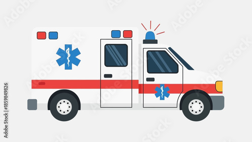 Ambulance Vehicle Emergency Medical Service Response.
