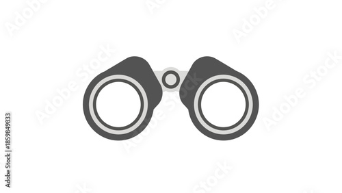 Binoculars Isolated on White Background Closeup.