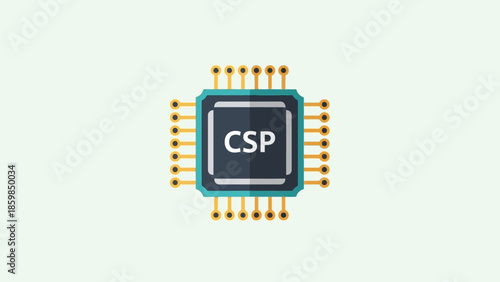 Central Processing Unit Microchip CSP Icon.