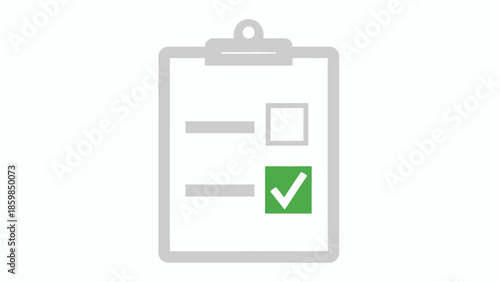 Clipboard with Checklist and Checked Box.