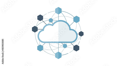Cloud Computing Network Connection Data Transfer.