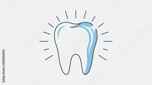 Illustration of a Healthy Tooth with Sparkles.