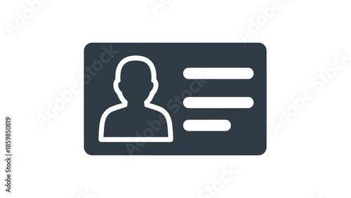 Simple Iconic Identification Card Design Element.