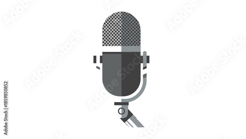 Studio Microphone on Stand Isolated.