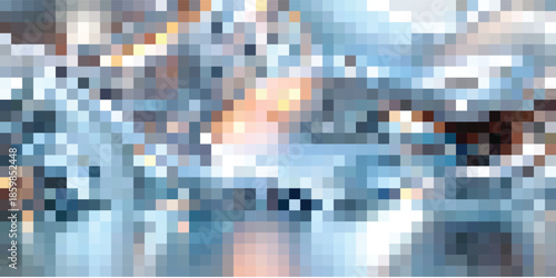 Abstract blurred background of bright lights and bokeh effect.