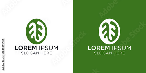 Natural eye-catching leaf with green space logo. A nice brand depicting a leaf. Very suitable for companies related to outdoors activity.