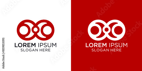 Elegant logo design featuring interconnected circles with a customizable slogan, perfect for businesses seeking a modern brand identity