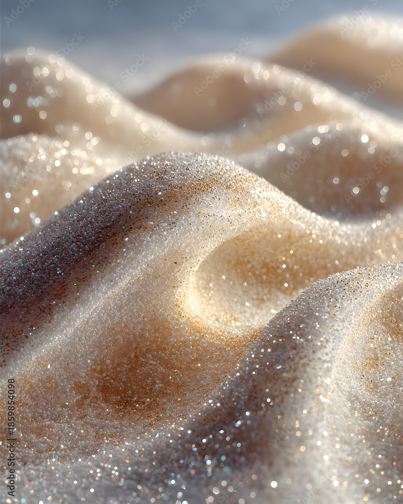 Fototapeta premium Elegant white and gold winter holiday background with soft snow texture and golden sparkles. Luxury festive abstract scene with copy space, ideal for Christmas, New Year, holiday banners.