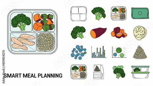 Healthy Smart Meal Planning with Balanced Nutrition, Portion Control, and Fresh Ingredients