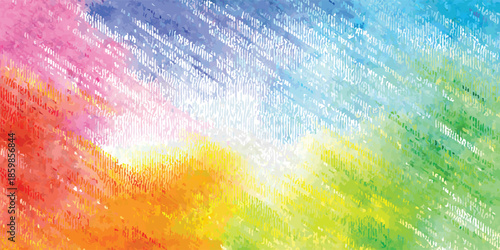 Vibrant Rainbow Abstract Background with Dynamic Brush Strokes and Colorful Texture.