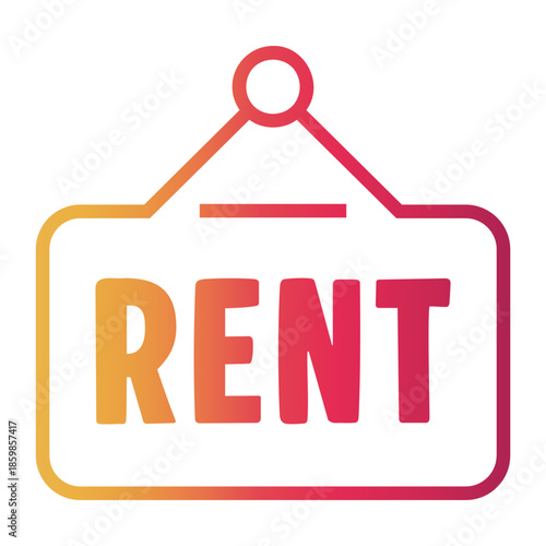 real estate agent Line Gradient Icon