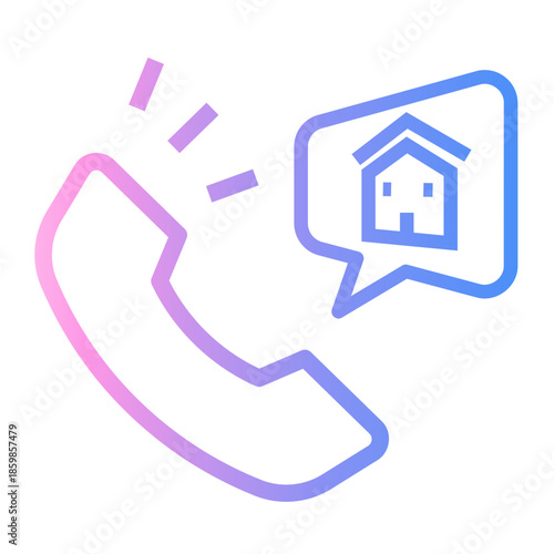 real estate agent Line Gradient Icon