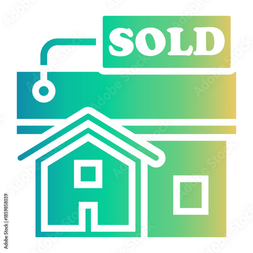 real estate agent Gradient icon