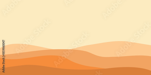 Abstract Desert Landscape with Layered Sand Dunes in Earth Tones.