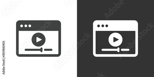 Video Player icon. Solid glyph series icon