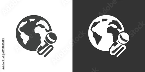 World News icon. Solid glyph series icon