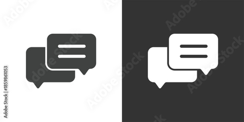 Chat Bubble icon. Solid glyph series icon