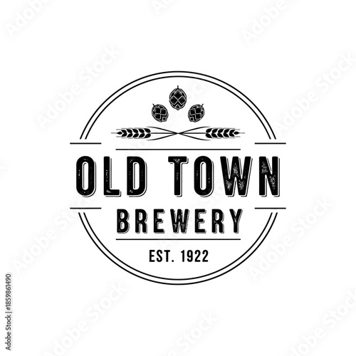 Old Town Brewery Est 1922 Logo Design.