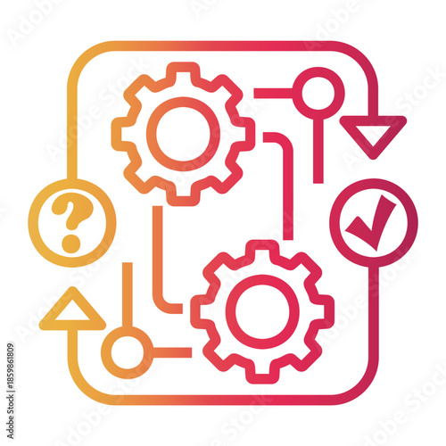 safety procedure Line Gradient Icon
