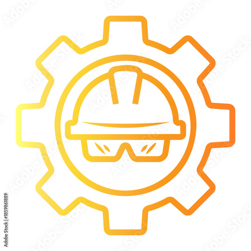 safety procedure Line Gradient Icon