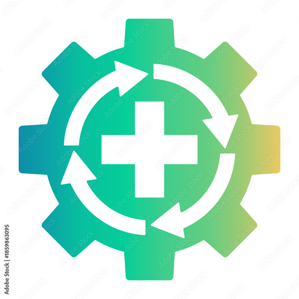 Obraz premium safety procedure Gradient icon