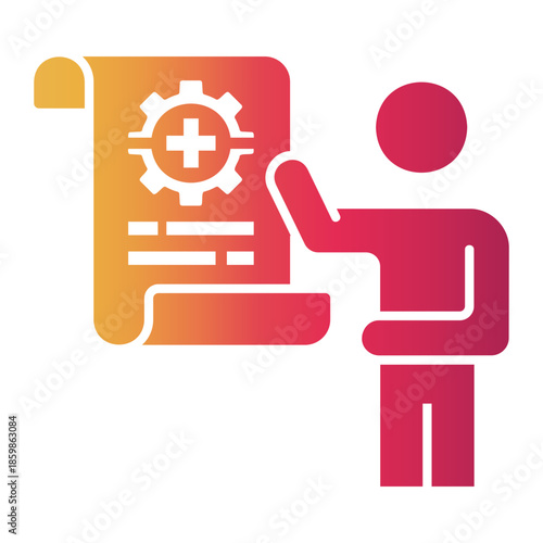 safety procedure Gradient icon