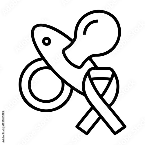 world cancer day Line Icon