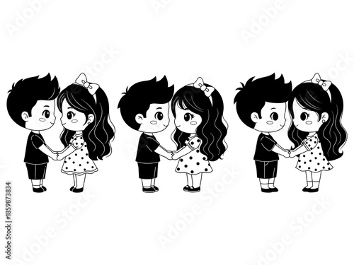 Kawai Couple Holding Hands