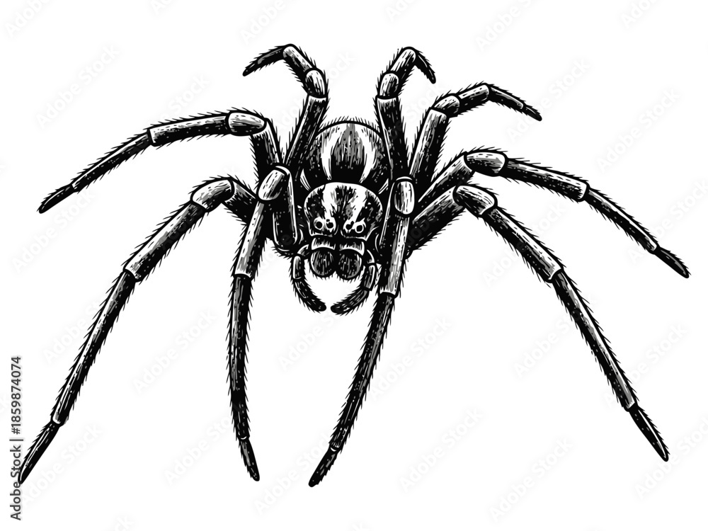 Fototapeta premium spider on white background