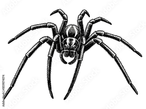 spider on white background