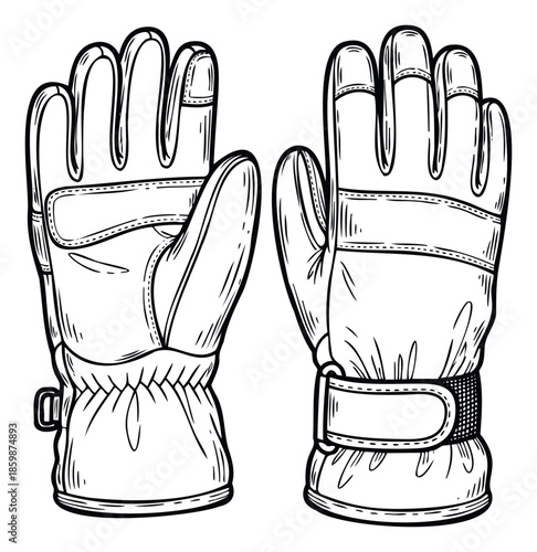 Durable outdoor gloves perfect for winter sports and cold weather activities providing essential hand protection and comfort for adventure gear catalogs