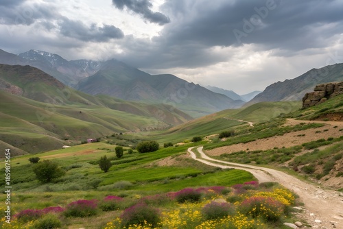 Afghanistan nature scenery travel tourism destination Asia vacation advertising promotion scenic mountains deserts valleys travel accessories journey adventure tourism marketing concept design poster