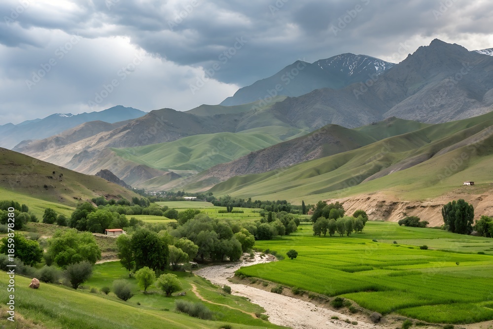 Obraz premium Afghan nature landscape travel tourism destination Asia vacation advertising promotion scenic countryside mountains deserts travel accessories journey adventure tourism marketing concept design poster