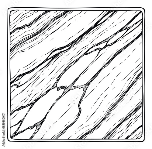 Handdrawn marble texture with elegant wavy veins creating a decorative stone background perfect for textile prints, surface coverings, or abstract graphic design projects.