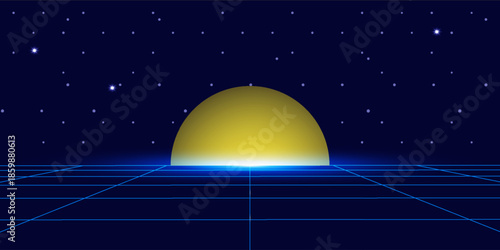 Vector image of old, retro, vintage style. Party banner, invitation, flyer,