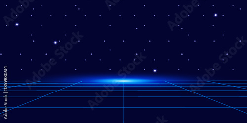 START NEW GAME .press start button .pixel art .8 bit game. retro game. for game assets in vector illustrations. Retro Futurism Sci-Fi Background. glowing neon grid. and stars from vintage arcade comp