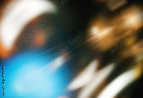 Abstract motion blur of neon lights and colorful reflections in a crowded urban nightlife scene, conveying dynamic energy and vibrant atmosphere for creative background visuals