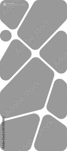 Rounded mosaic abstract frame photo collage in portrait format