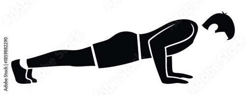 Athletic person maintaining proper form during a classic pushup exercise, emphasizing bodyweight training and physical conditioning programs, ideal for gym and health content