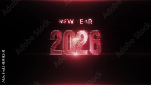 New Year 2026 Celebration with Fireworks