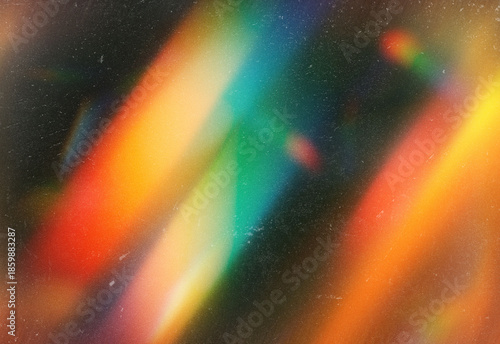 Abstract cosmic light streaks and vibrant color gradients swirl across a grainy dark background, evoking dynamic motion, energy, and artistic flair for modern design projects